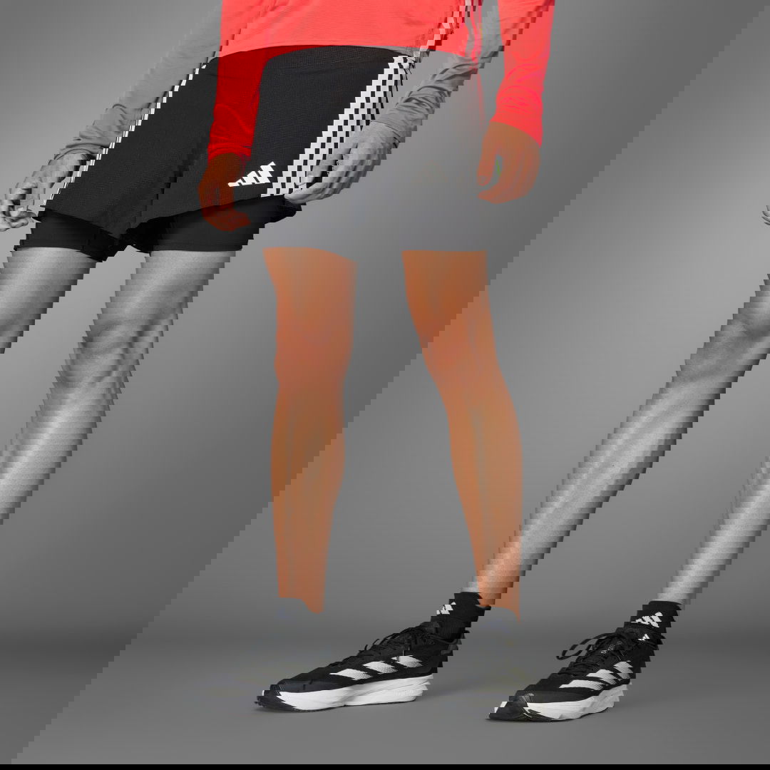 Kratke hlače adidas Performance 2-in-1 Running Shorts with Gel Pocket Črna | JD4202, 0