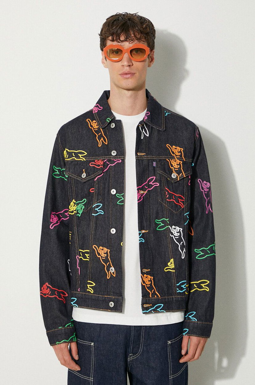 Jakna BBC IceCream ICECREAM Running Dog Denim Trucker Jacket Mornarica | IC24245