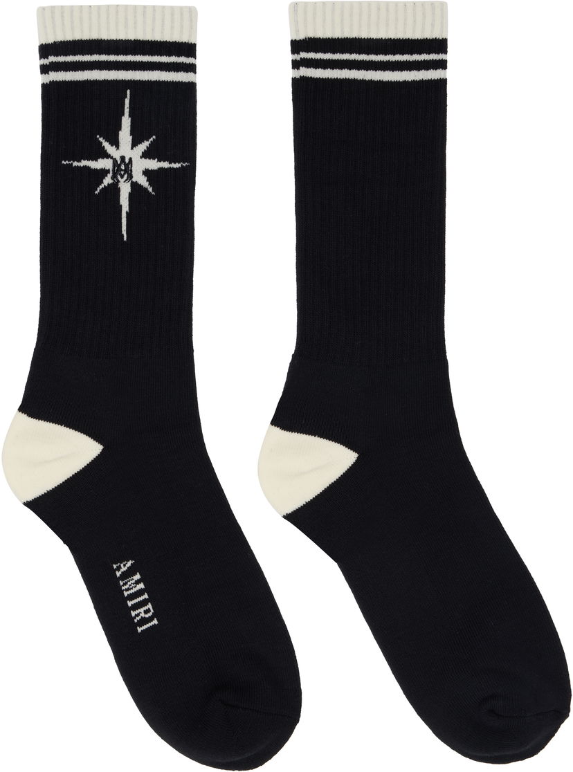 Nogavice AMIRI AMIRI Starburst Socks Črna | AMACSK1021