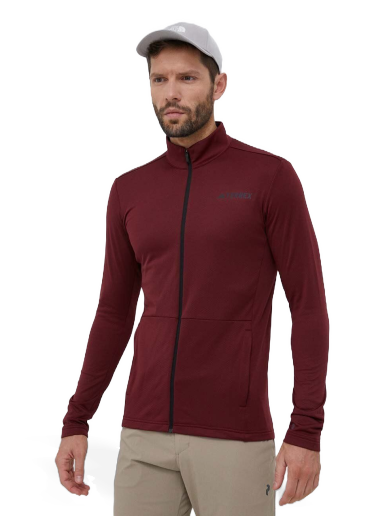 Jakna adidas Performance TERREX Multi Zip Front Fleece Jacket Bordo | HN5469