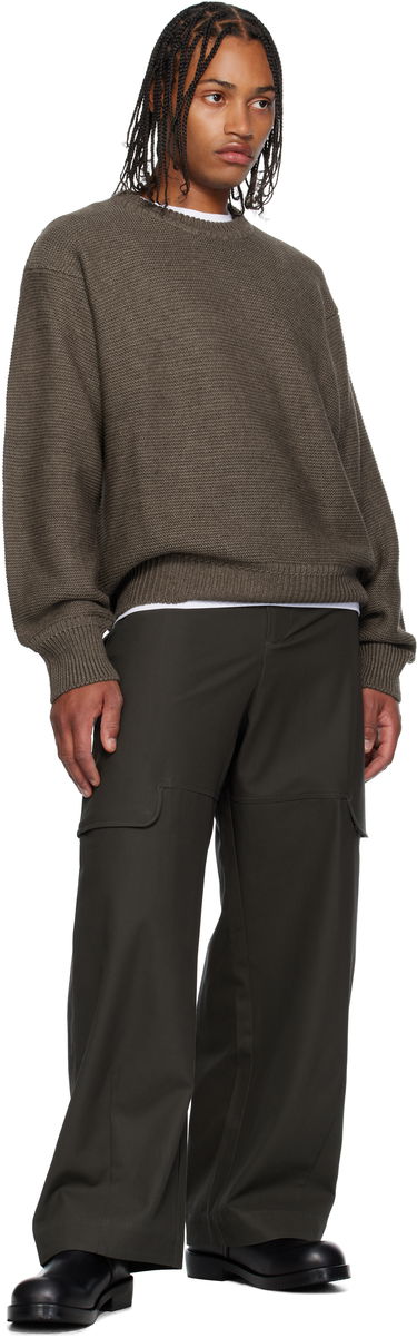 Pleteni pulover sage NATION Sage Nation Mackenzie Knit Wool Sweater Rjava | S064 MACKENZIE KNIT WOOL MUSHR, 3