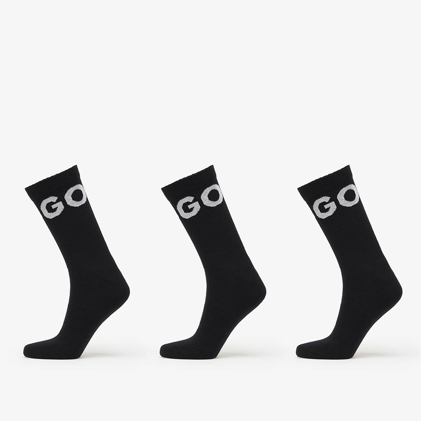 Nogavice BOSS Hugo Boss 3-Pack Iconic Crew Socks Črna | 50531517-001
