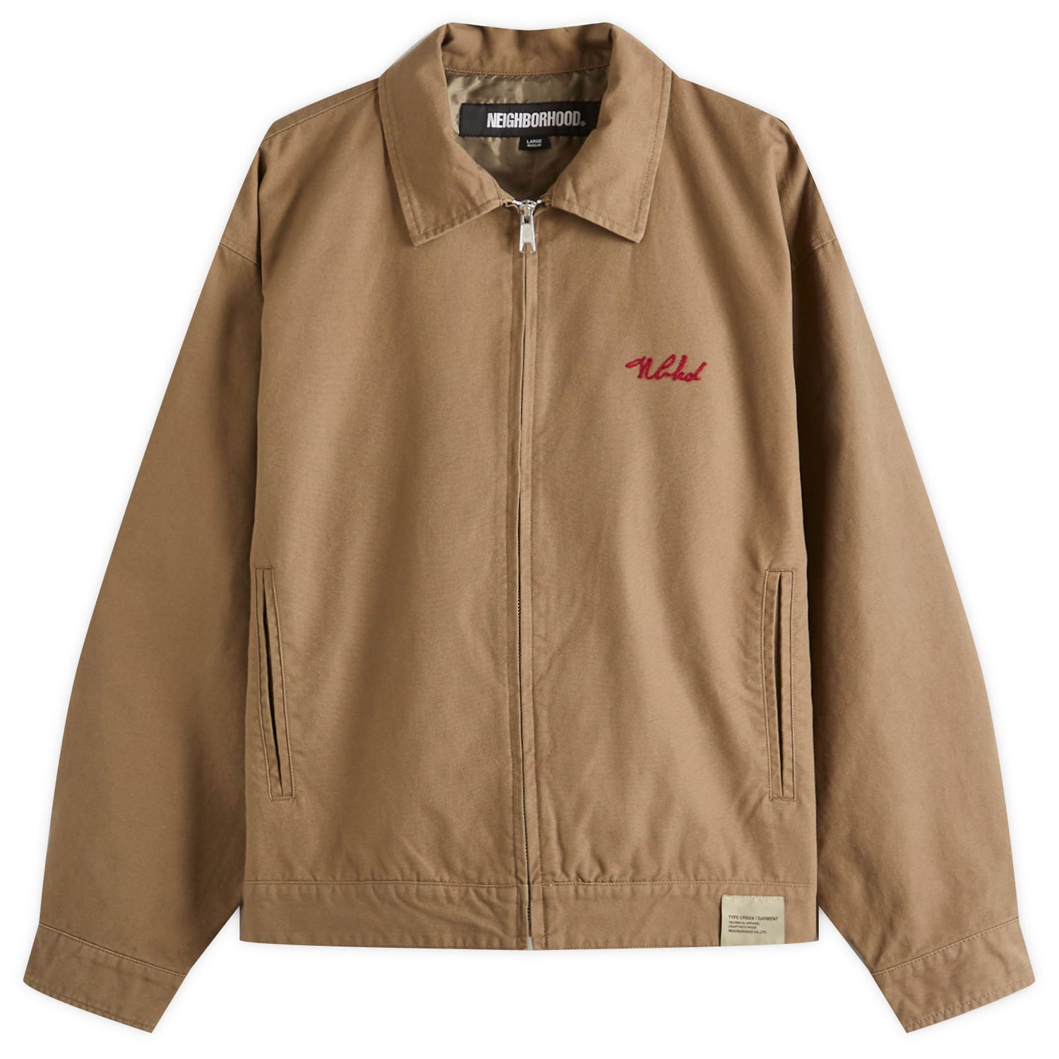 Jakna Neighborhood Neighborhood Zip Work Jacket, Size Large Rjava | 251TSNH-JKM02-OLV, 0