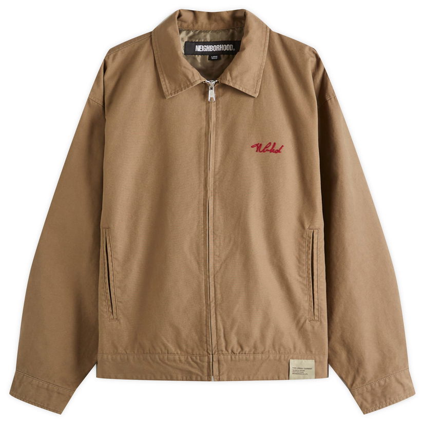 Jakna Neighborhood Neighborhood Zip Work Jacket, Size Large Rjava | 251TSNH-JKM02-OLV