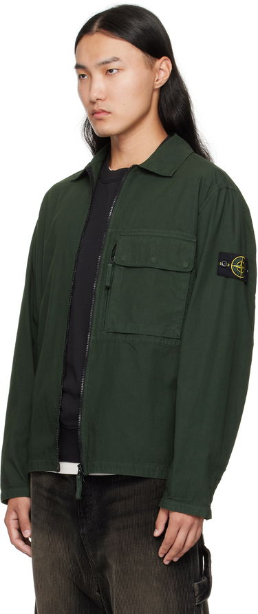 Jakna Stone Island Canvas Weave Cotton Jacket Zelena | K2S15 1200004 S0179, 3