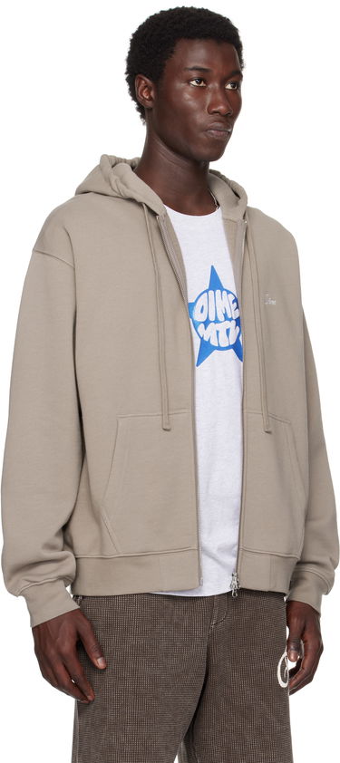 Pulover Dime Dime Cursive Small Logo Zip Hoodie Siva | DIMESU2549DRI, 1