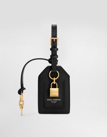 Obeski za ključe Dolce & Gabbana Dolce & Gabbana Leather Keychain with Lock Črna | BI3417A9S2580999, 0