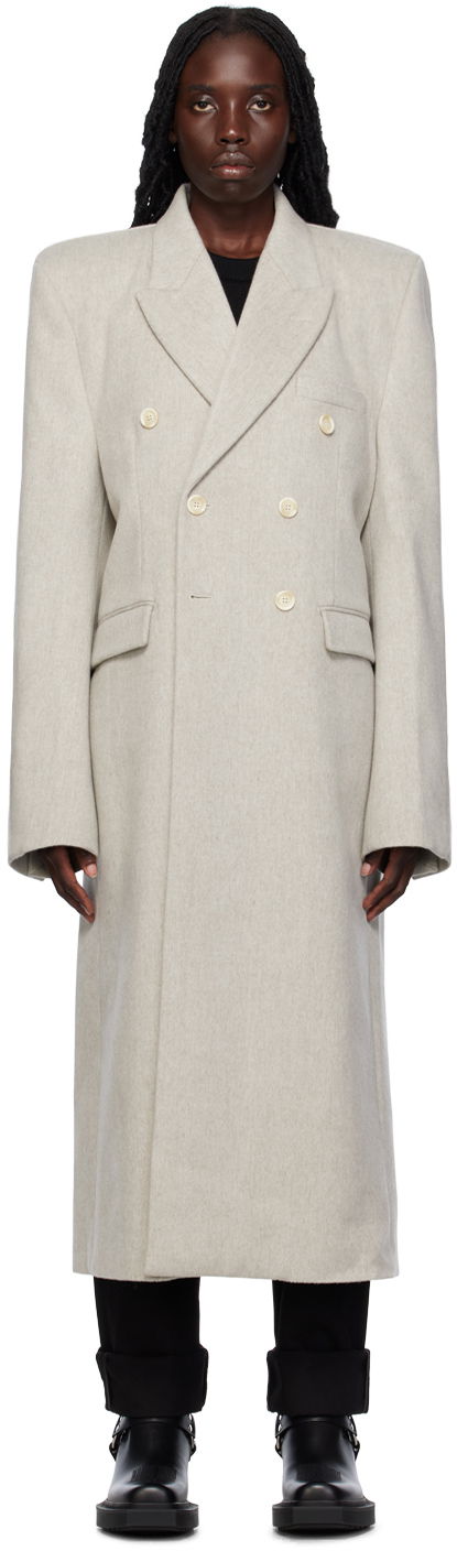 Plašči VETEMENTS VTMNTS Tailored Double-Breasted Coat Siva | VL18CO600W