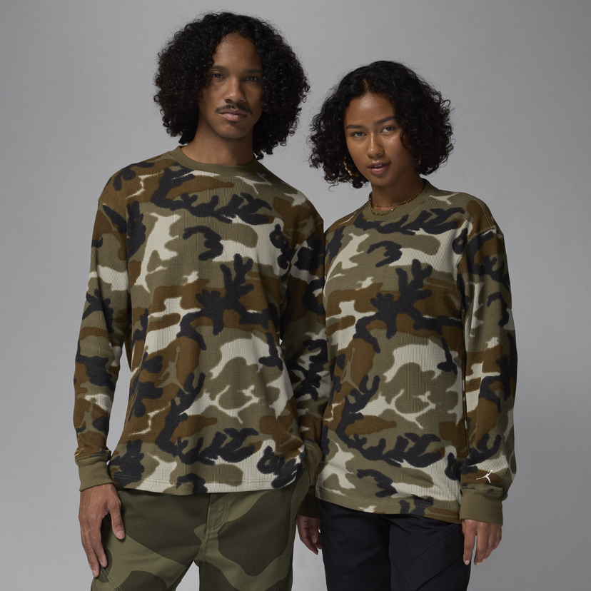 Majica Jordan Jordan MVP Long Sleeve T-Shirt Camo Rjava | FV7442-380