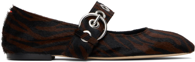 Nega čevljev Aeyde Aeyde Uma Eyelet Mary-Jane Ballerina Flats Rjava | A11-FL-RKLS08FL159-SS25-953-070