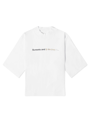 Majica Palm Angels Sunsets T-Shirt Bela | PWAA020F23JER0020110