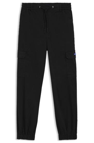 Cargo hlače BOSS Relaxed Fit Stretch Cotton Cargo Trousers Črna | 50511288