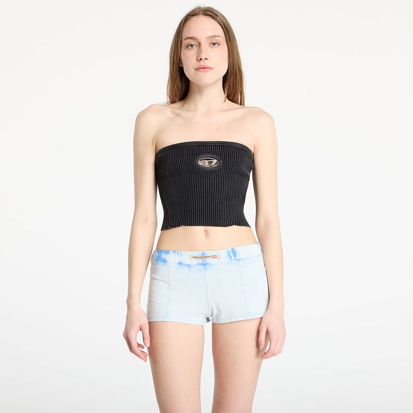 Krop-top Diesel Diesel M-Clarksvillex-C Knitted Tube Top Črna | A14813_0AKBQ Black