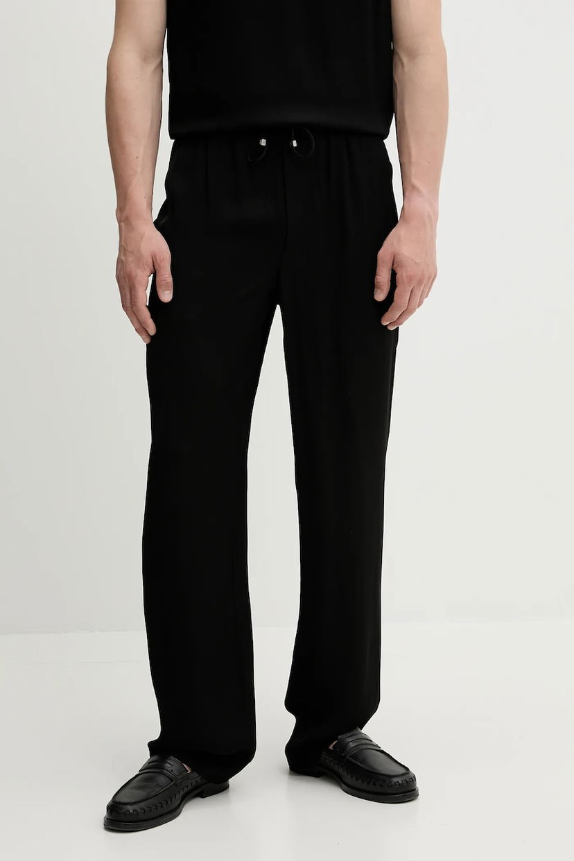 Hlače Nanushka Nanushka Demis Drawstring Trousers Črna | NM25SSPA11399