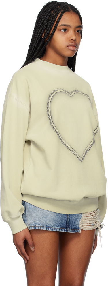 Pleteni pulover We11done We11done Heart Choker Sweatshirt Zelena | WD-TS1-23-809-U-IV, 1