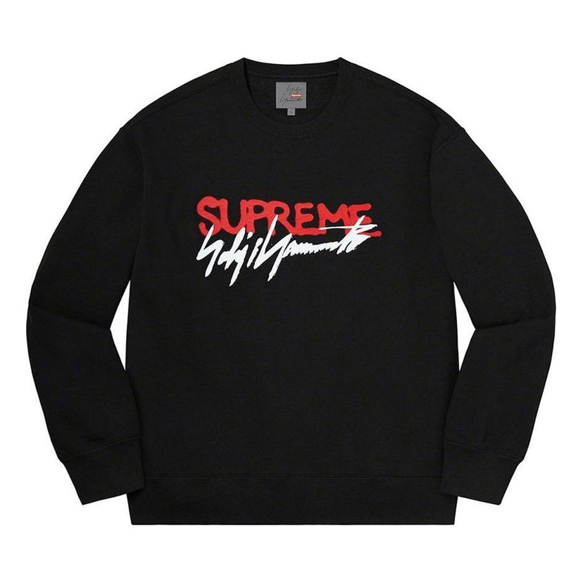Pleteni pulover Supreme Signature Crewneck by Supreme x Yohji Yamamoto Črna | SUP-FW20-095