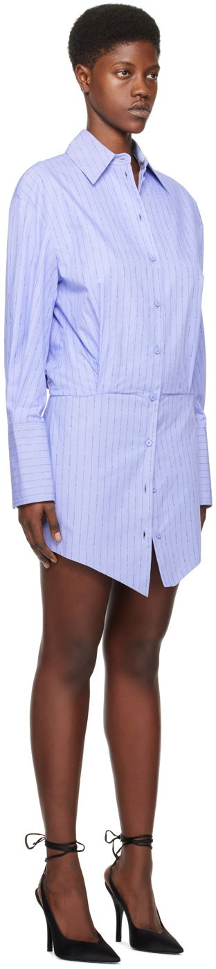 Obleke The Attico Attico Sylvie Pinstriped Minidress Lila | 242WCA93 C078, 1