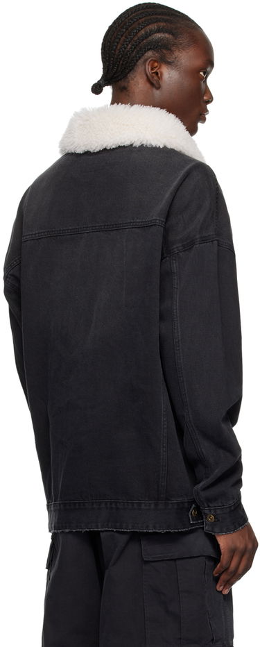 Jakna We11done Oversized Denim Jacket with Fur Collar Črna | WD-DJ2-24-363-U-BK, 2