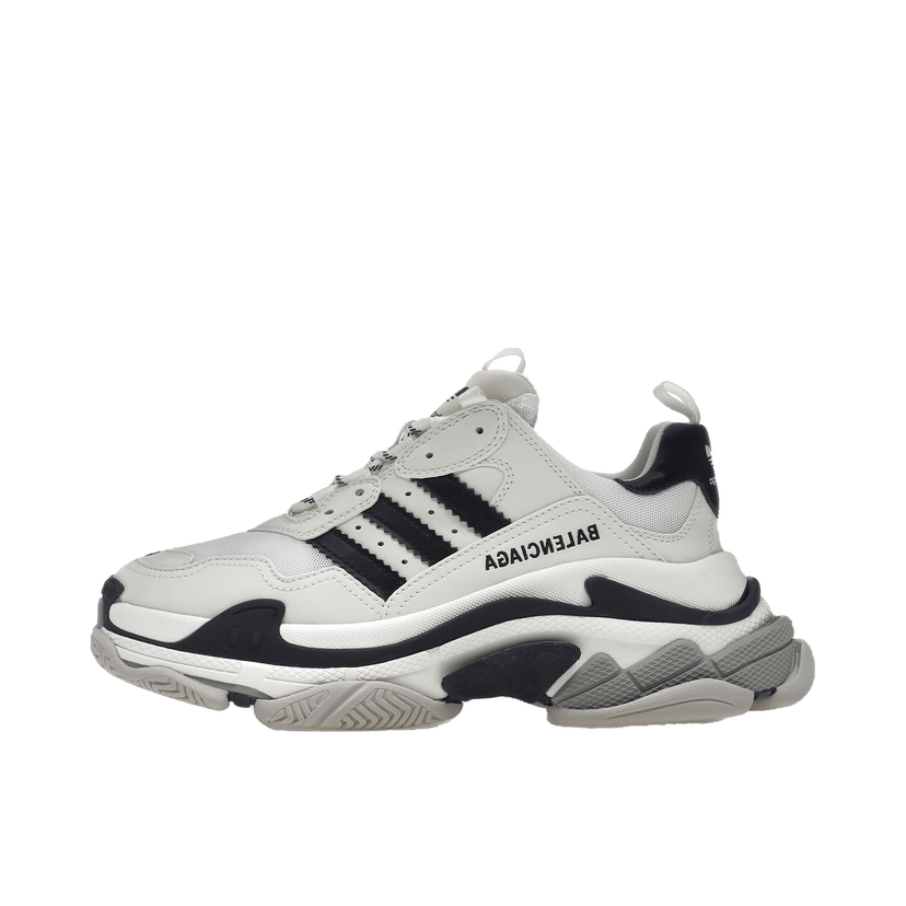 Superge in čevlji Balenciaga adidas x Triple S White Black W Bela | 710020W2ZB19112
