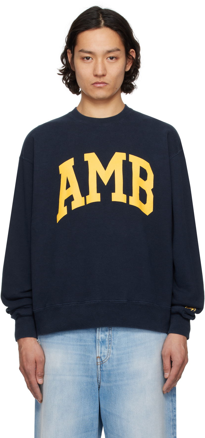Pulover Ambush AMBUSH 'AMB' Graphic Sweatshirt Mornarica | 12115332