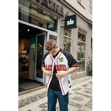 Dres Mitchell & Ness Practice Day Button Front Jersey CHICAGO BLACKHAWKS Bela | TBTF4994-CBHYYPPPWHIT, 6