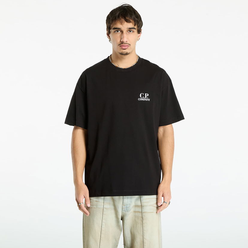 Majica C.P. Company C.P. Company 30/1 Jersey Short Sleeve Logo T-Shirt Črna | 19CMTS103A005100W-999
