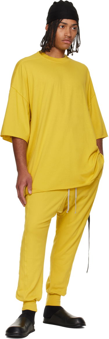 Majica Rick Owens Concordians Tommy Oversized Raw-Edge Short Sleeve T-shirt Rumena | DU02E7259 RN, 3