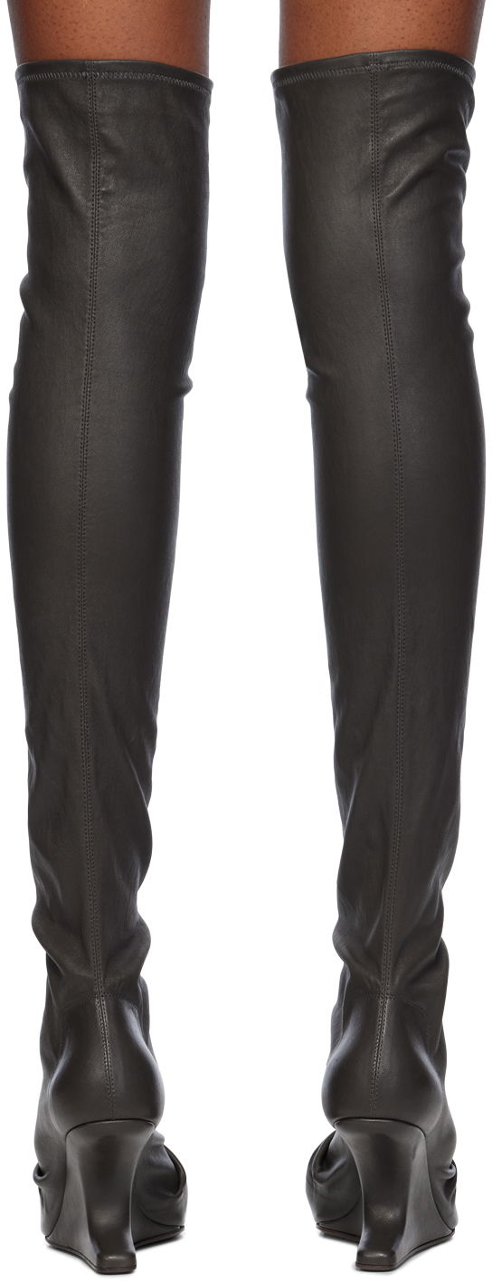 Oblačila Rick Owens Rick Owens Porterville Cantilever Tall Boots Siva | RP02D3807 LS, 1