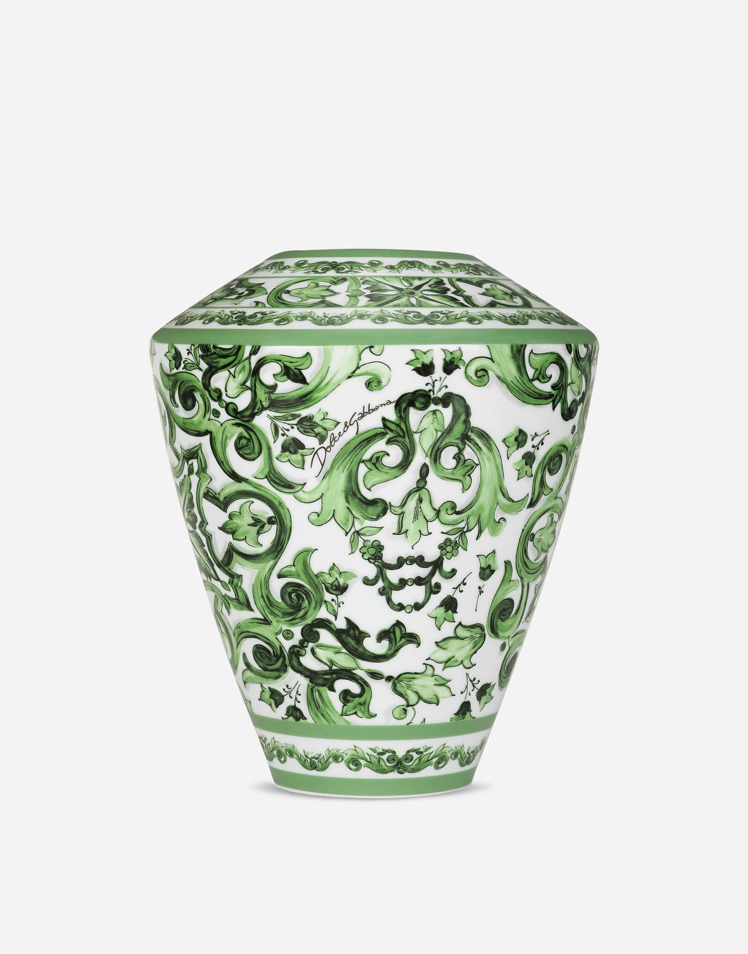 Home decor Dolce & Gabbana Dolce & Gabbana Large Amphora Porcelain Vase Zelena | TCC198TCAMZUV011, 0