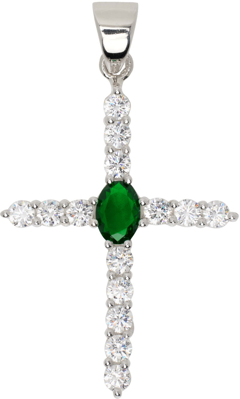 Ogrlica VEERT VEERT 'The Small Cross' Pendant Kovinski | SPD1351-WG