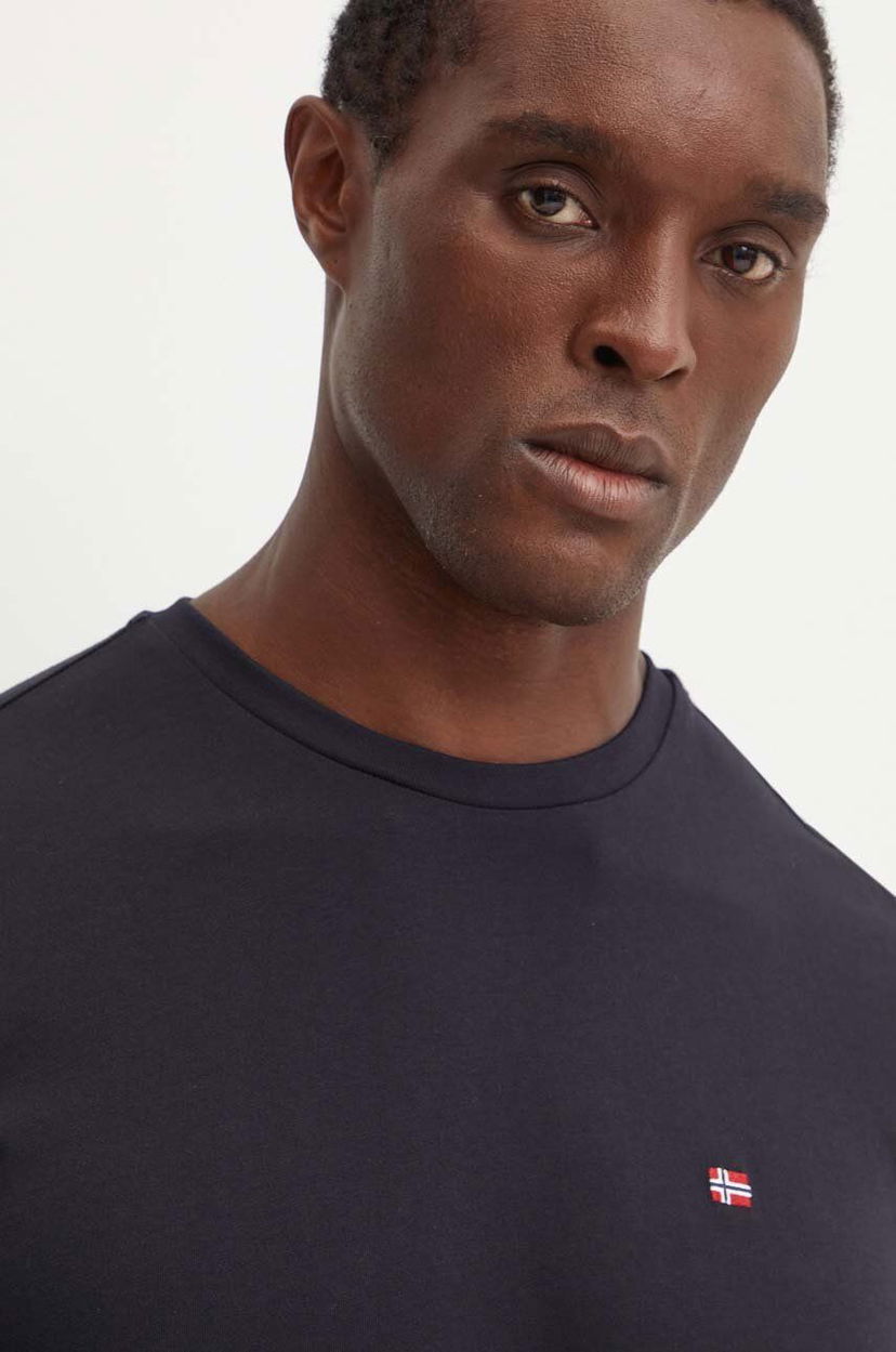 Majica Napapijri Black Long Sleeve T-Shirt Modra | NP0A4HN70411