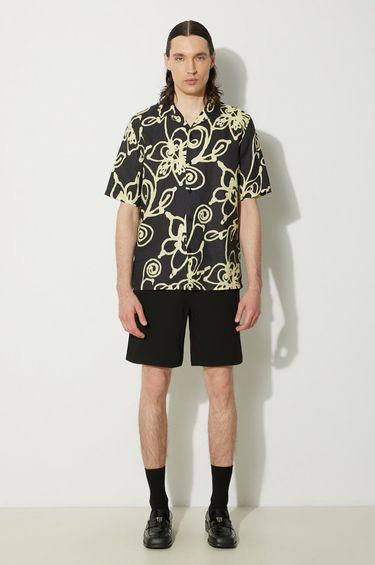 Srajce Samsoe Samsoe Samsoe Samsoe Regular Fit Floral Print Linen Shirt Črna | M23200085, 1
