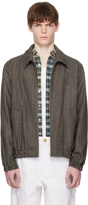 Jakna A.P.C. A.P.C. Gilbert Houndstooth Zip Jacket Rjava | WOASP-M32018, 0