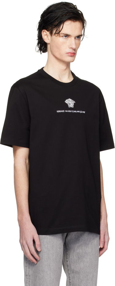 Majica Versace Embroidered Medusa Graphic T-Shirt Črna | 1013302_1A11054, 1