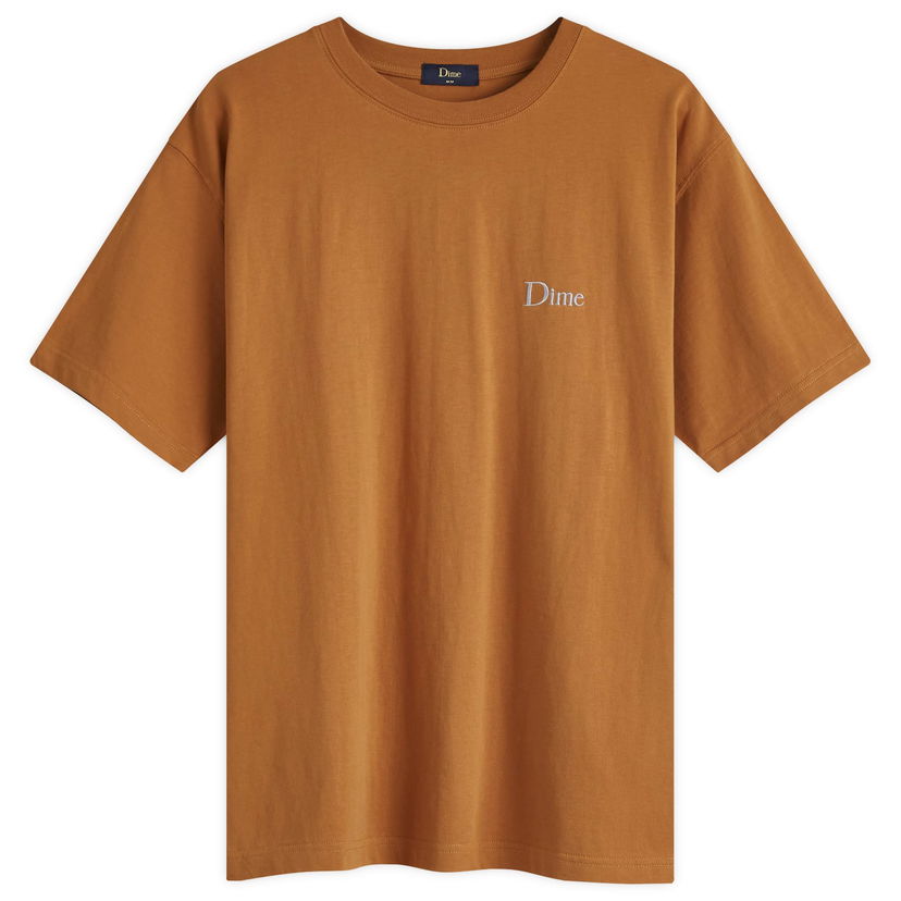 Majica Dime Classic Small Logo T-Shirt Almond Rjava | DIMEHO2454ALM