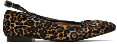 Superge in čevlji A.P.C. A.P.C. Katie Leopard Print Calf Hair Ballerina Flats Rjava | PXBUM-F53309, 0