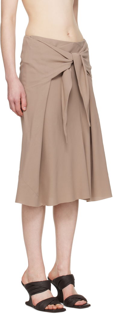 Krila Rick Owens Rick Owens Hollywood Strutter Tie Midi Skirt Črna | RP01E7372 Y, 4