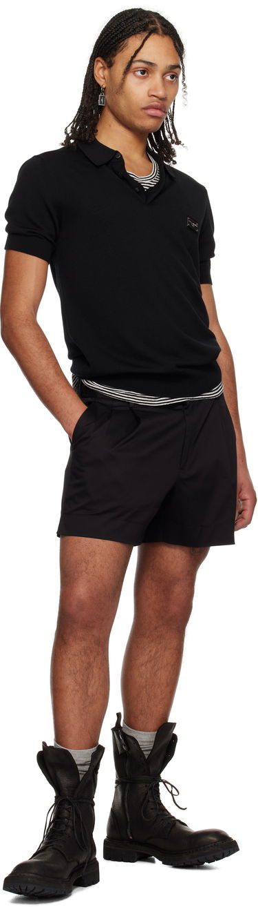Kratke hlače Dolce & Gabbana Dolce&Gabbana Cotton Gabardine Shorts Črna | GP0X9TFUFNV, 3