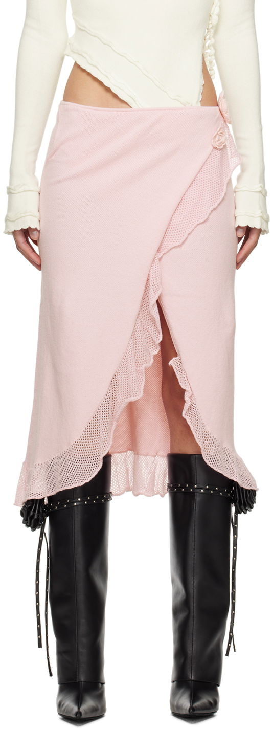 Krila GUIZIO Guizio Bellamar Wrap Midi Skirt Roza | R24619S035