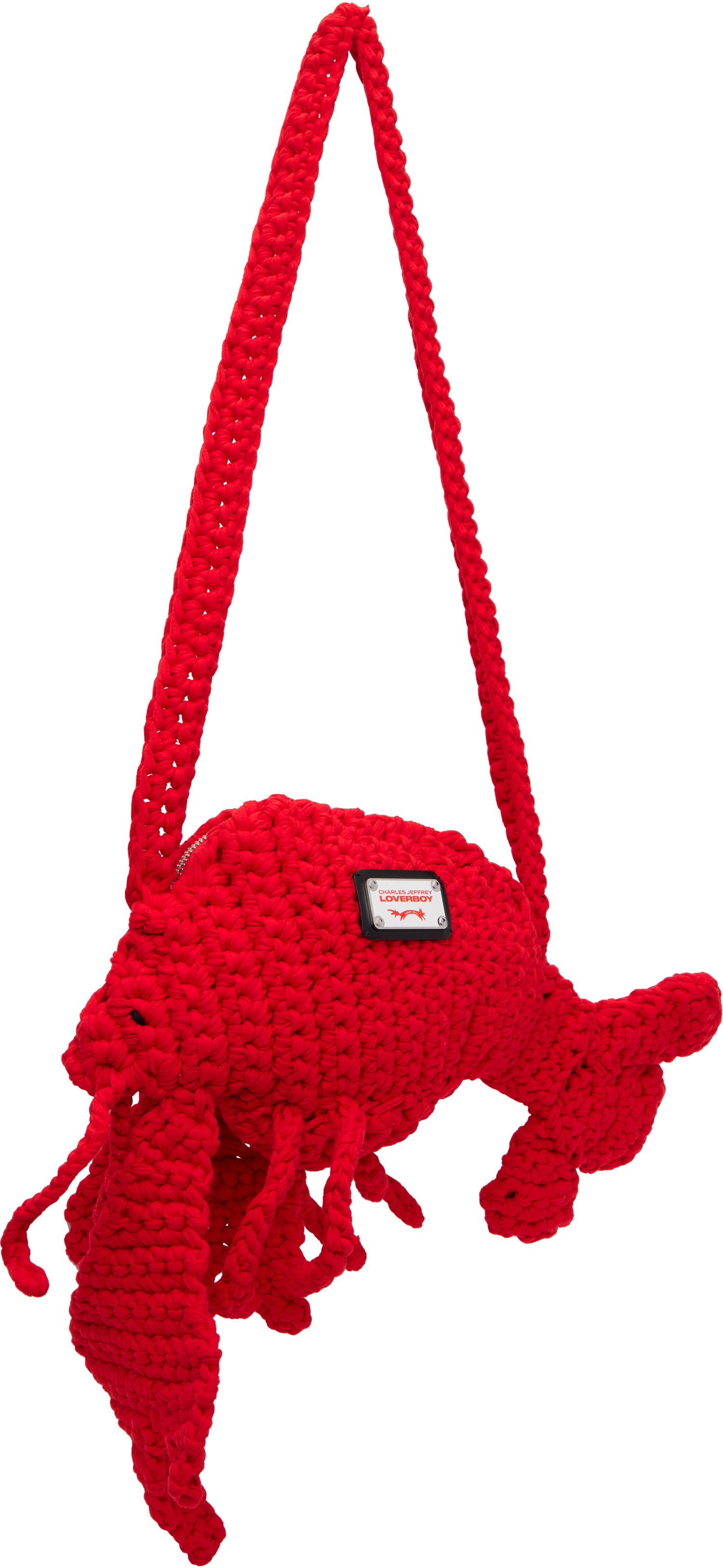 Torba za čez ramo Charles Jeffrey Loverboy Charles Jeffrey LOVERBOY Crochet Lobster Shoulder Bag Rdeča | 54120401, 1