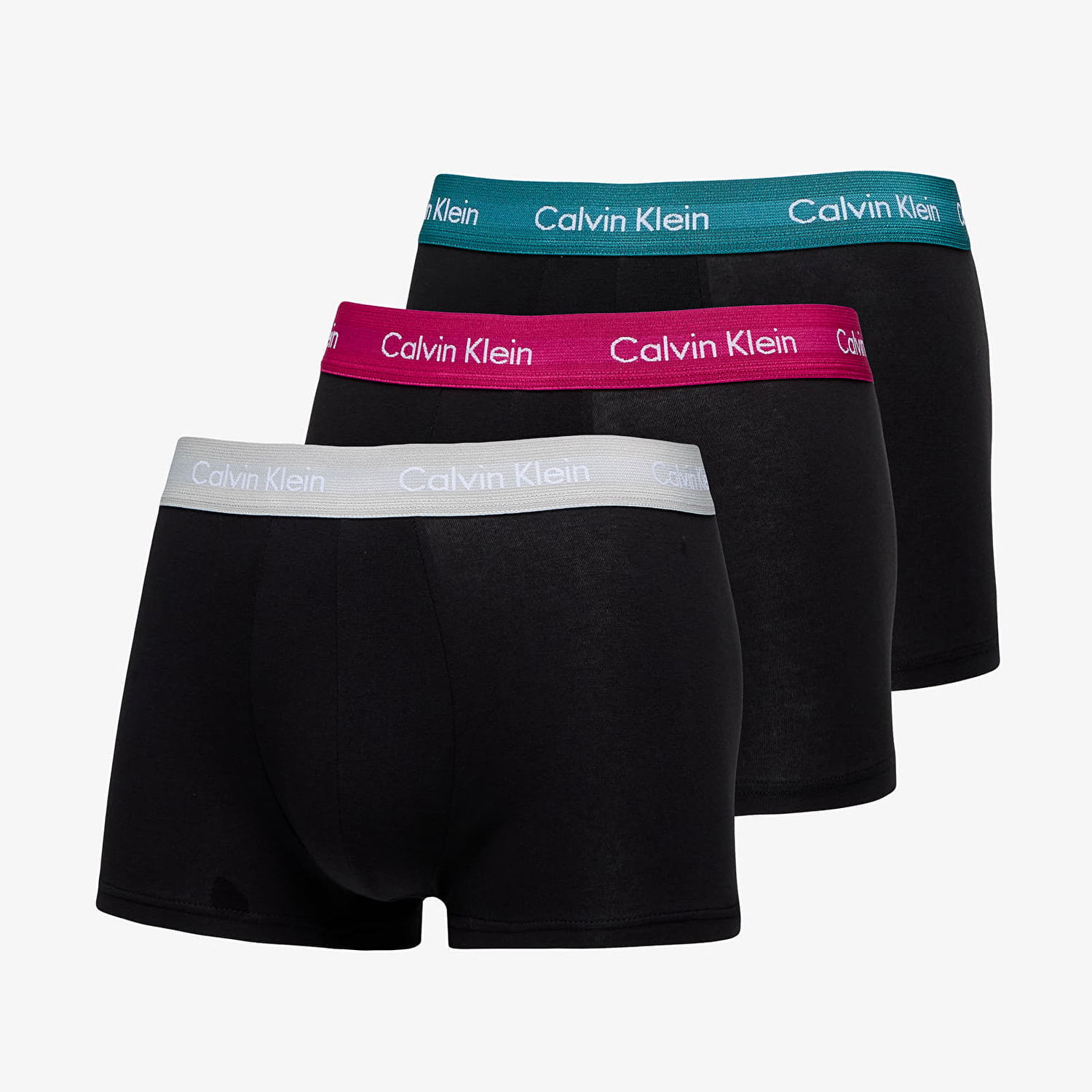 Boksarice CALVIN KLEIN Cotton Stretch Classic Fit Low Rise Trunk 3-Pack Črna | U2664G MXB, 0