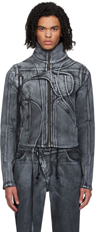 Jakna Ottolinger Ottolinger Fitted Denim Jacket Siva | 1703312, 0