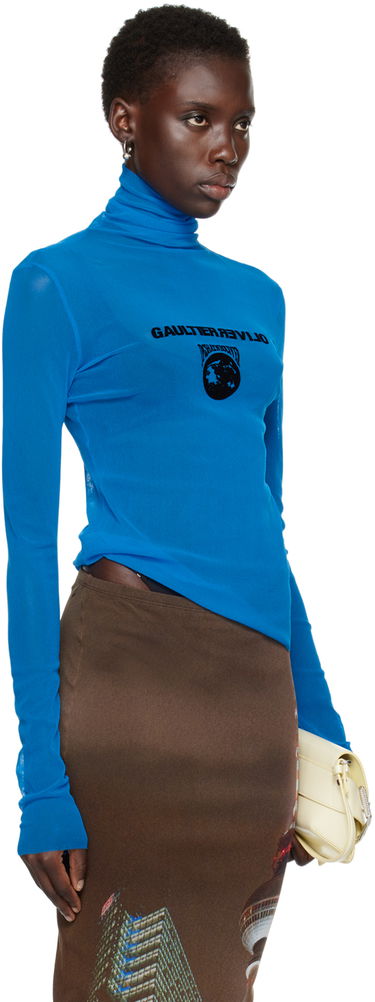 Pleteni pulover Jean Paul Gaultier Jean Paul Gaultier Shayne Oliver Edition Turtleneck Top Modra | 24/27-U-TO187IT001-7300, 1
