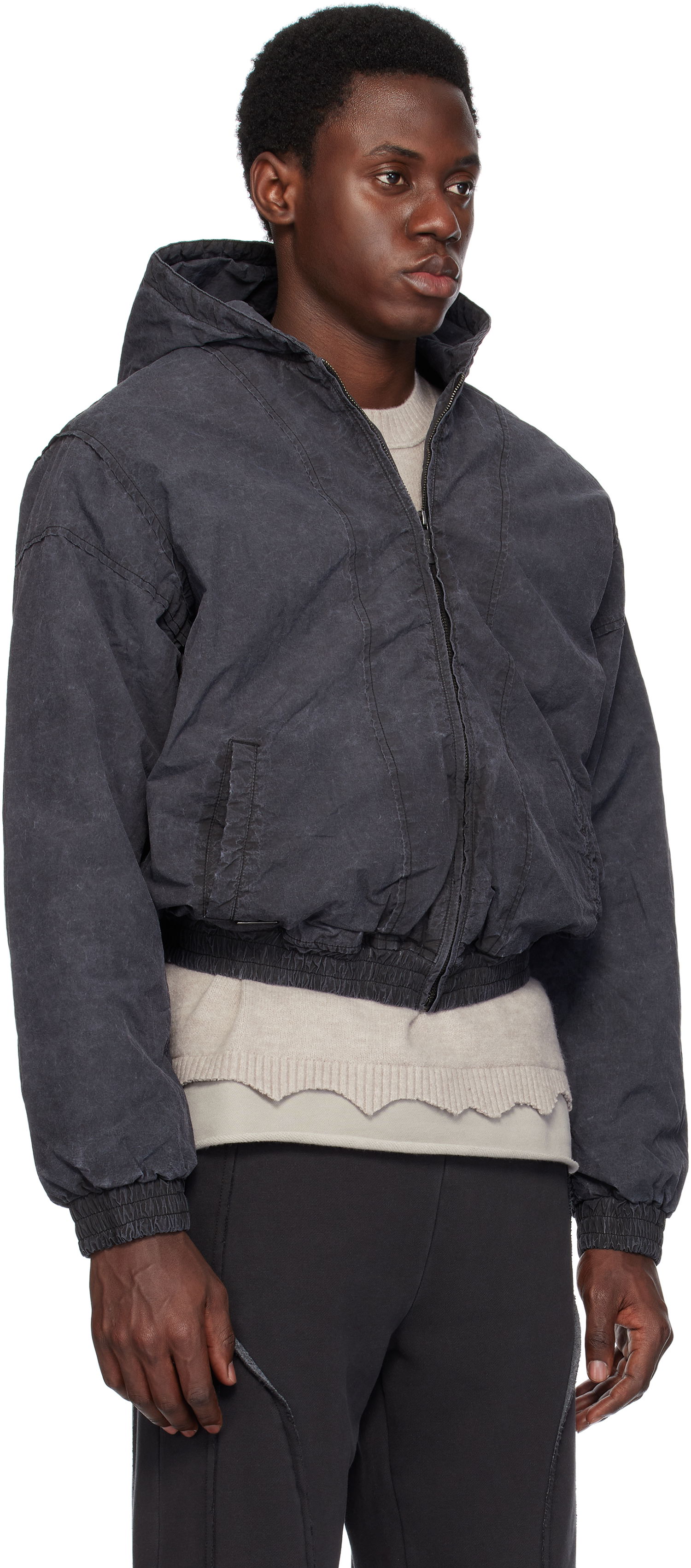 Bomber jakna izzue Hooded Jacket Črna | IZXJKN7173W4NCCX, 1