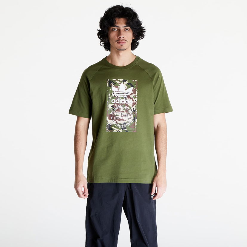 Majica adidas Originals Camo Tongue Tee Green Zelena | IS0248