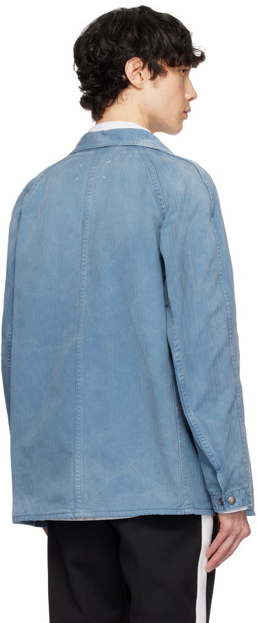 Jakna Maison Margiela Maison Margiela Distressed Caban Denim Jacket Modra | S50AM0635 M30024, 2