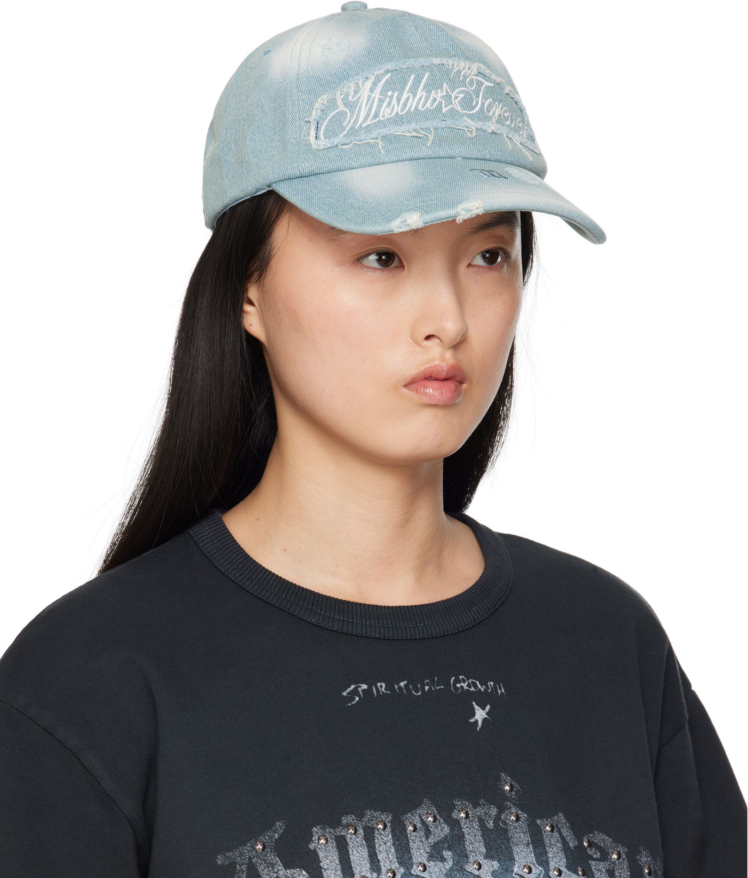 Kapa MISBHV MISBHV Forever Distressed Denim Baseball Cap Modra | 250A504, 1