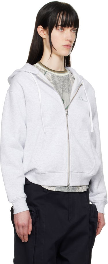 Pulover Dime Dime Cursive Zip Hoodie Siva | DIMESP2549ASH, 3