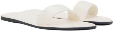 Obleke The Row The Row Leather Beach Slides Bela | F1386-SPN60, 3