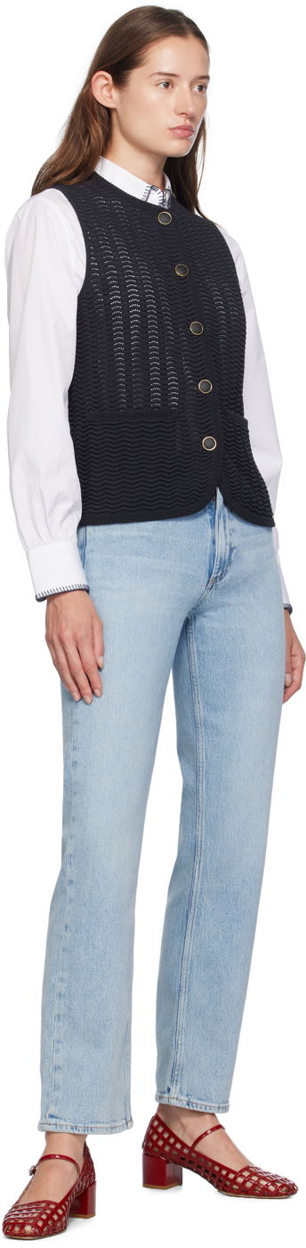 Telovnik rag & bone rag & bone Elisa Knit Vest Črna | WAS24F071UG71, 3